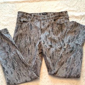 Dear John python ankle cropped jeans